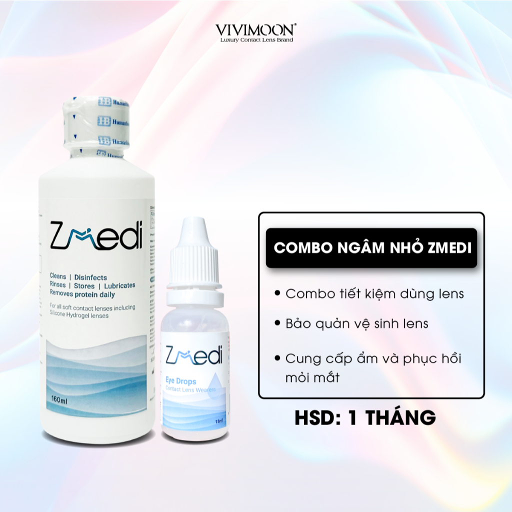 Ảnh Combo nước ngâm lens và nhỏ mắt VIVIMOON LENS rửa kính áp tròng 2