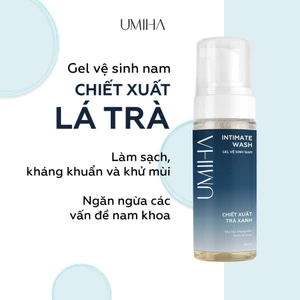 Ddvs nam UMIHA (100ml) dạng Gel -  Dung dich vệ sinh ngăn mùi và vi khuẩn, giảm viêm ngứa, hương thơm cuốn hút nam tính
