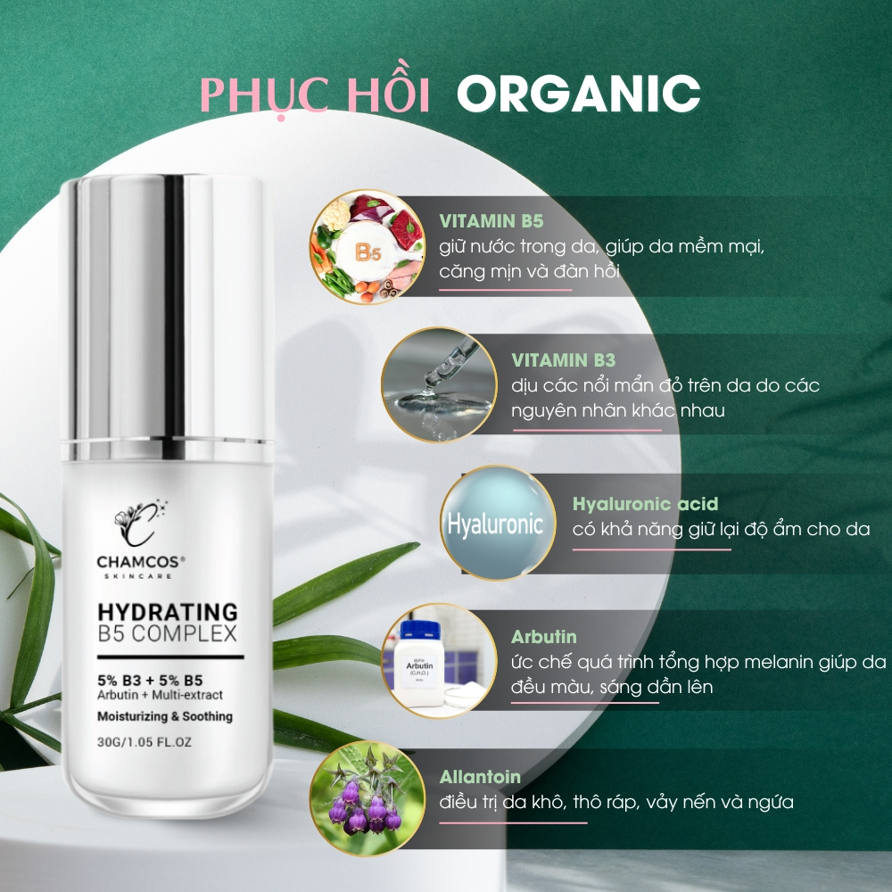 HSD11/12/2026 Sale Tinh chất cấp ẩm phục hồi da HYDRATING B5 COMPLEX CHAMCOS