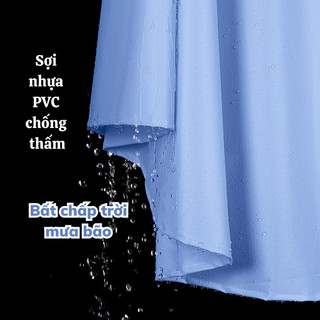 Áo mưa nửa trước trong suốt cho Mẹ và Bé, che phủ toàn thân, kèm kính chắn mưa tiện lợi