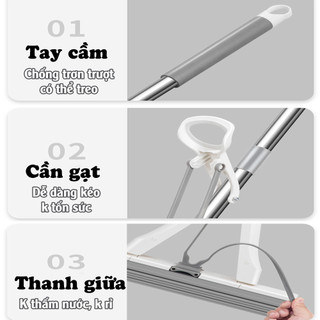 Cây lau nhà tự vắt ECO chất liệu đầu mút cao su non thấm hút siêu nhanh chỉ với 3 giây tiện lợi