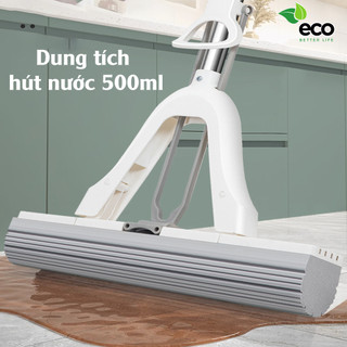 Cây lau nhà tự vắt ECO chất liệu đầu mút cao su non thấm hút siêu nhanh chỉ với 3 giây tiện lợi