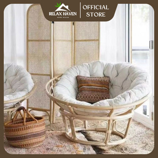 Ghế Lười Thư Giãn Papasan Mây Tự Nhiên Dành Cho Mẹ Bầu, Nằm Thư Giãn, Đọc Sách - Relax Haven_HCM