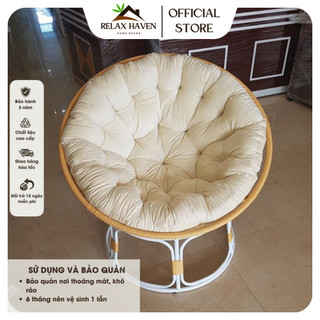 Ghế lười thư giãn Papasan Giả mây Relax Haven Decor ban công phòng ngủ nằm thư giãn trang trí phòng khách