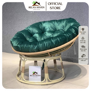Ghế lười thư giãn Papasan Giả mây Relax Haven Decor ban công phòng ngủ nằm thư giãn trang trí phòng khách