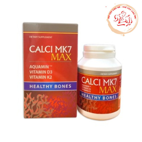 Calci MK7 Max - Viên uống bổ sung canxi tảo đỏ tự nhiên,bổ sung caxi cho mẹ bầu và trẻ dậy thì hộp 60 viên