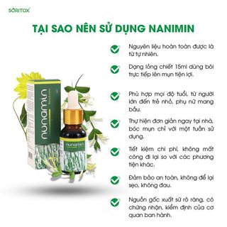 Tẩy Mụn Thịt Nunamin Serum15ML, Tẩy Mụn Cơm, Chai Chân, Mụn Ruồi Chiêt Xuất Từ Thảo Mộc Việt