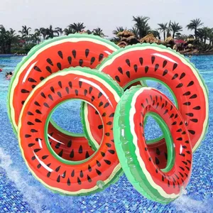 Phao bơi tròn hình dưa hấu loại dày chắc chắn cho người lớn và trẻ em
