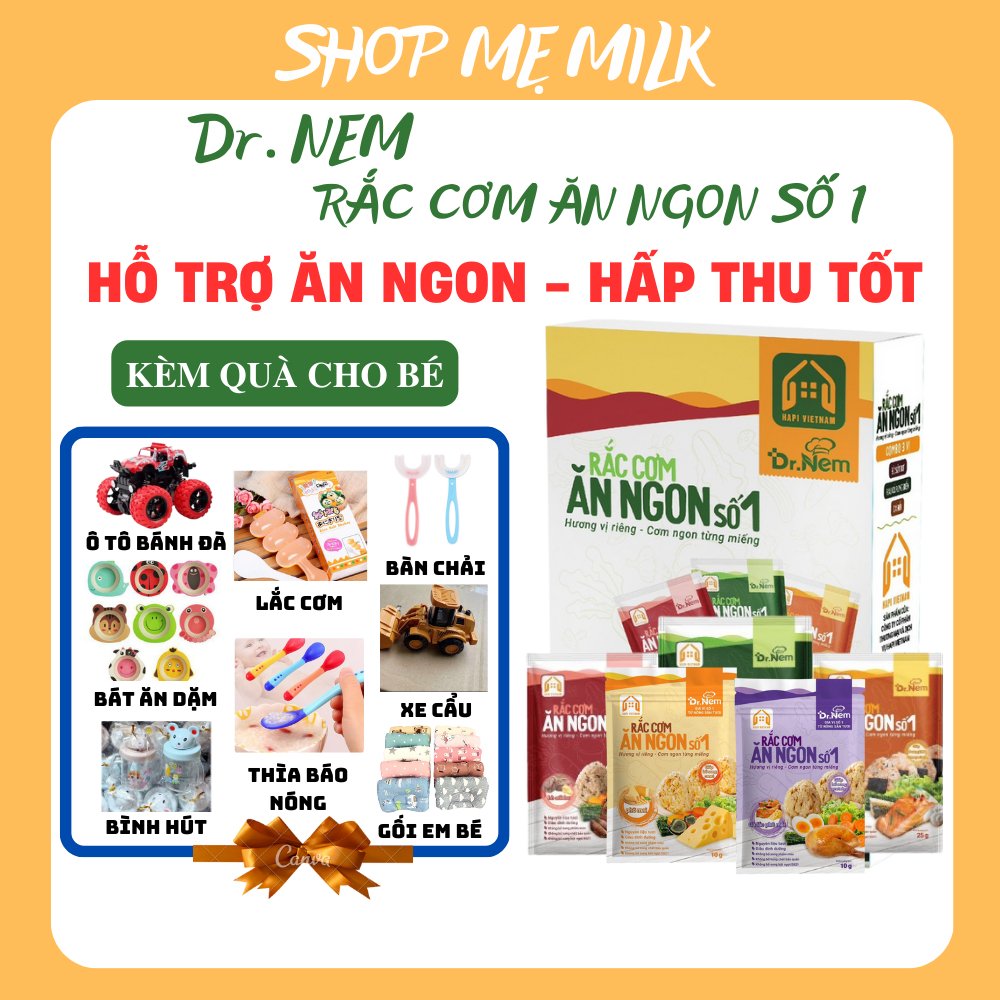 ( MUA 1 tặng 2 quà) Rắc Cơm Ăn Ngon Số 1 Thơm Ngon, Nhiều Dưỡng Chất 5 Vị Date mới Tặng kèm quà