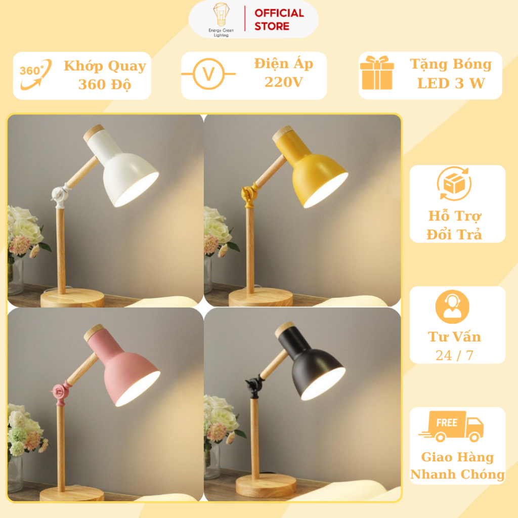 Ảnh Đèn Bàn Học , Đèn Làm Việc Đọc Sách Energy Green Lighting Cao Cấp DB-3046 - Phù Hợp Bảo Vệ Đôi Mắt , Decor - BH 1 Năm 1