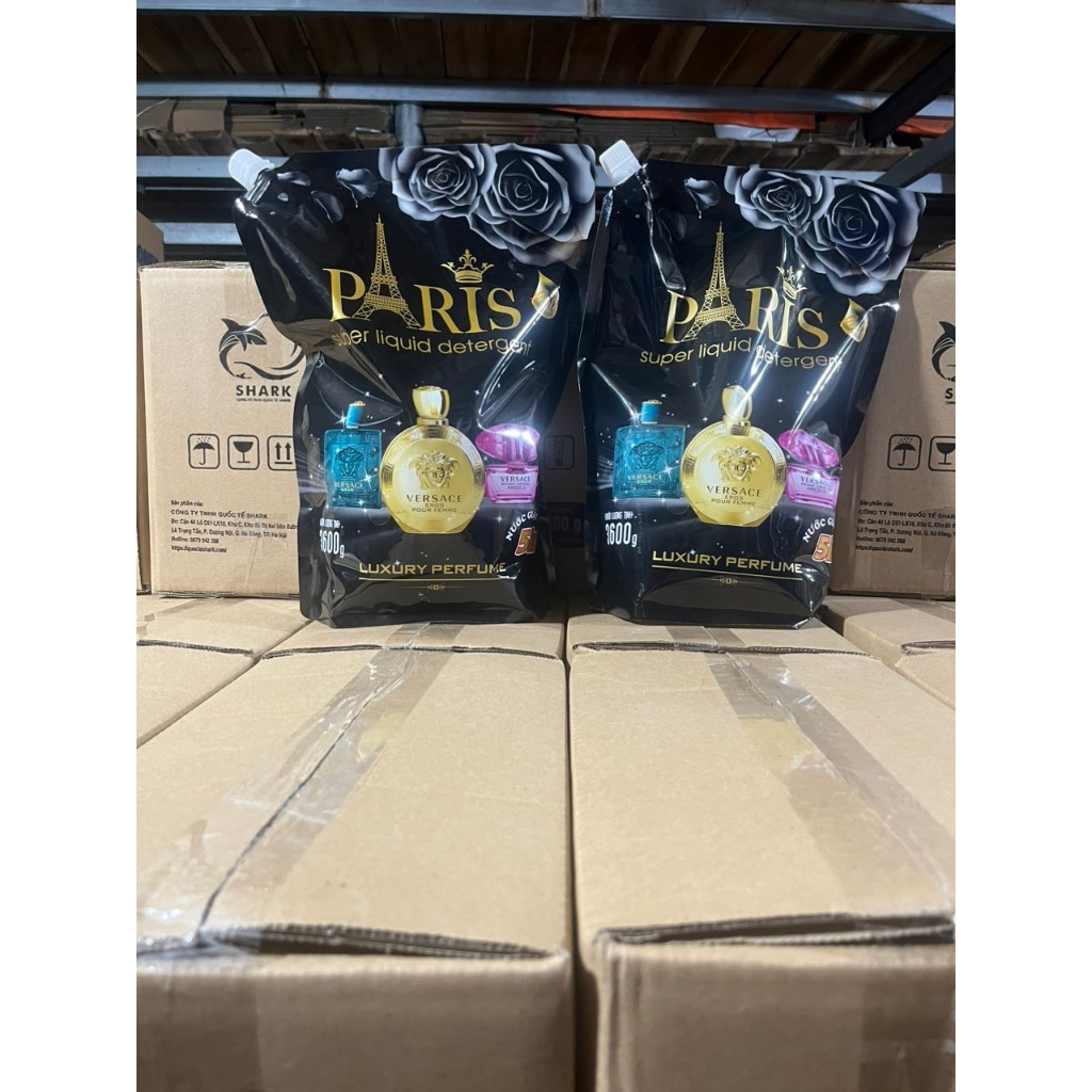 COMBO 1 thùng 2 túi - Nước Giặt Xả Hương Nước Hoa Pháp túi 3,6L /1 túi Giặt Siêu Sạch an toàn cho da không hóa chất.