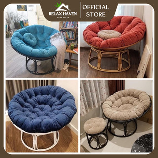 Ghế Lười Thư Giãn Papasan 1M2 Giả mây Relax Haven HCM Dành cho mẹ bầu nằm thư giãn đọc sách, xem tivi