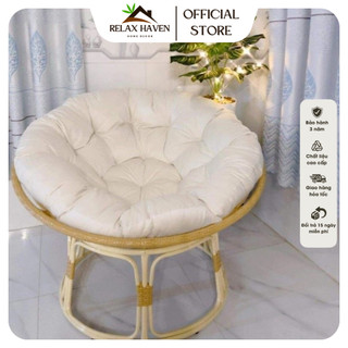 Ghế Lười Thư Giãn Papasan 1M2 Giả mây Relax Haven HCM Dành cho mẹ bầu nằm thư giãn đọc sách, xem tivi