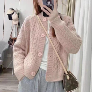 Áo khoác cardigan dệt kim dài tay dày dặn thời trang thu đông hàng QC cao cấp 4 màu -TD057