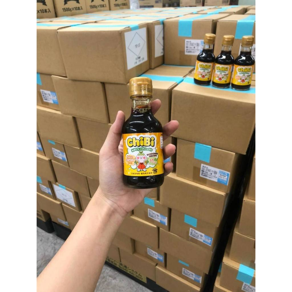 Nước tương ăn dặm giảm muối Nhật Bản 150ml ChiBi (Yamagen) cho bé từ 9 tháng tuổi