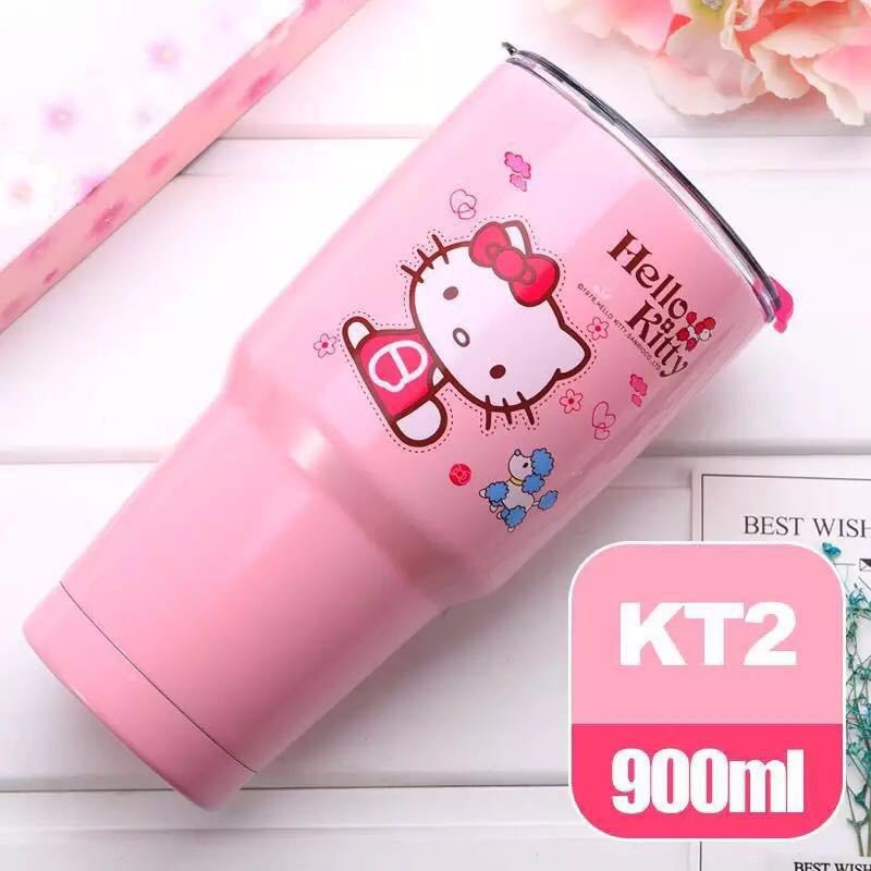 Ly nước giữ nhiệt 900ML inox có kèm túi đựng, ống hút và cọ bình
