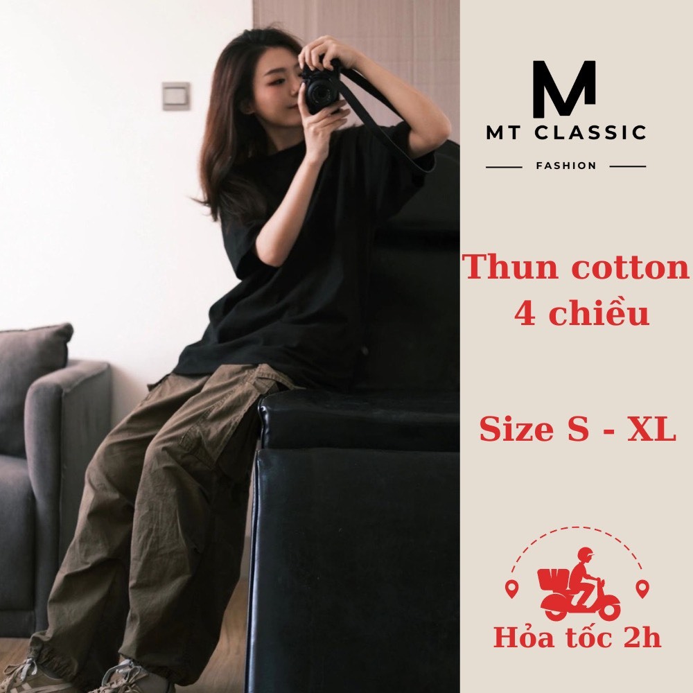 (Hỏa tốc HCM) Áo thun trơn basic, áo phông tay lỡ form rộng chất thun cotton co giãn 4 chiều mềm mát, dễ phối - Mclassic