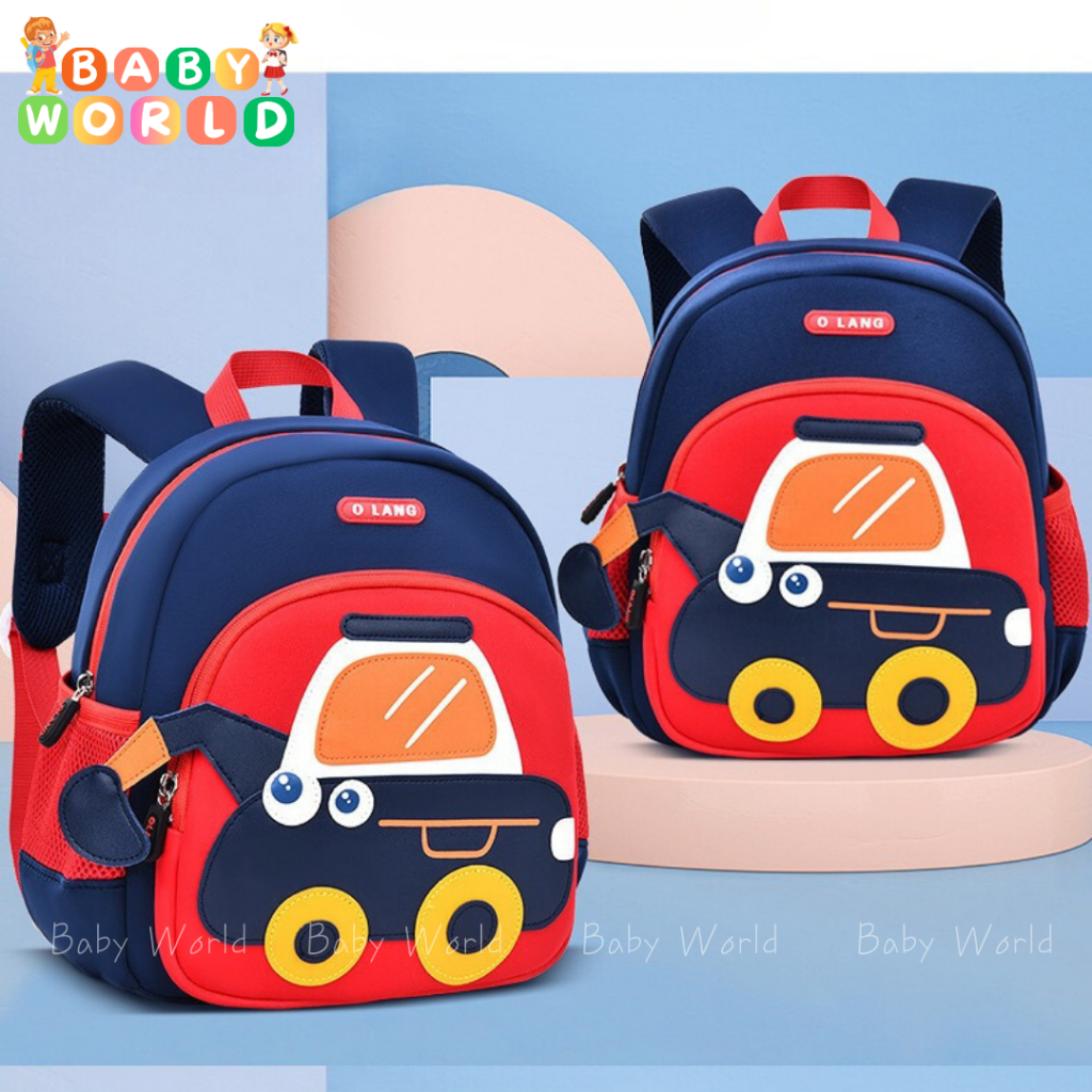 (Xịn-Siêu đẹp) Balo Máy Xúc-Phi Hành Gia cho bé trai mầm non(1-5 tuổi) chất liệu mềm mịn-siêu nhẹ-chống thấm nước