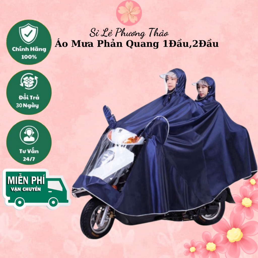 Áo Mưa Cánh Dơi 1 Đầu,2 Đầu Phản Quang Vải Dù Tổ Ong Siêu Nhẹ Cao Cấp ...