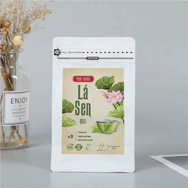 Trà Dược Lá Sen Mix NCK - Thanh Nhiệt, Giải Độc, Giảm Căng Thẳng Stress (20 Gói x2g)