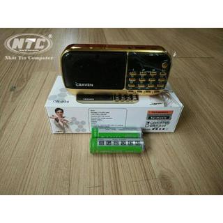 Loa đa năng Craven CR-836s FM/Thẻ nhớ/USB/Tai nghe/Đèn Pin - 2 Pin, Dung lượng 4400mAh