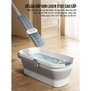Xô nước gấp gọn, xô đa năng vệ sinh nhà cửa, xô giặt cây lau nhà, chùi kính, tiết kiệm diện tích, gọn gàng , tiện lợi