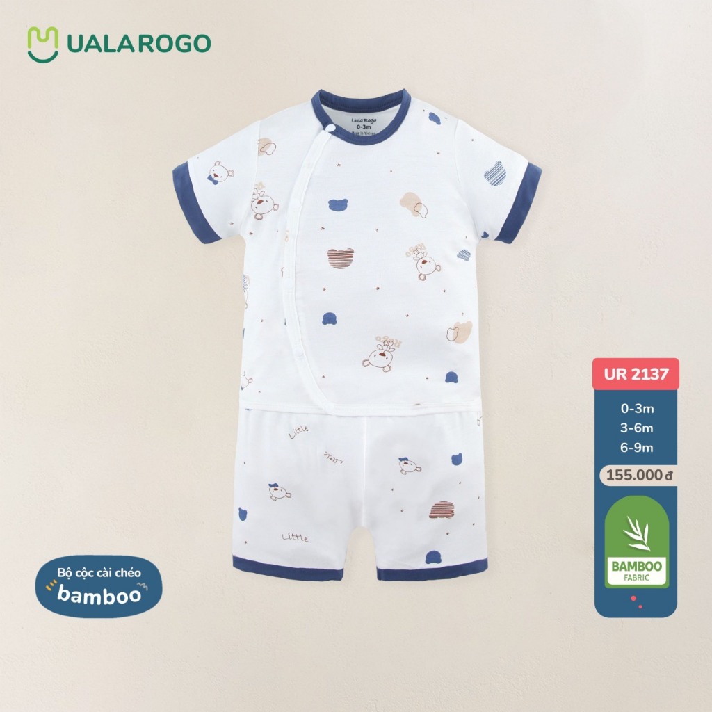 (3-10kg, 1-12M) Bộ Sơ Sinh Cộc Tay Uala Bé Trai UR2137 UR2167 UR2384 UR3845 UR2220