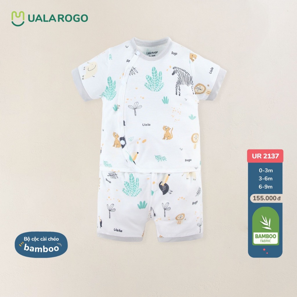 (3-10kg, 1-12M) Bộ Sơ Sinh Cộc Tay Uala Bé Trai UR2137 UR2167 UR2384 UR3845 UR2220