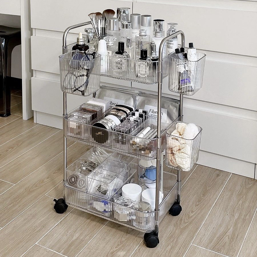 LT Xe Đẩy Spa 2/3/4 Tầng Tiện Lợi Kệ Bỉm Sữa Đa Năng Có Bánh Xe