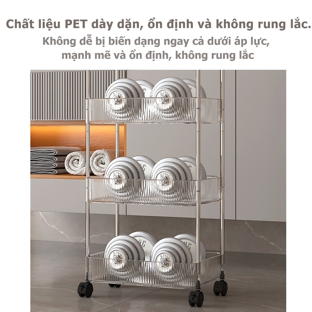 LT Xe Đẩy Spa 2/3/4 Tầng Tiện Lợi Kệ Bỉm Sữa Đa Năng Có Bánh Xe