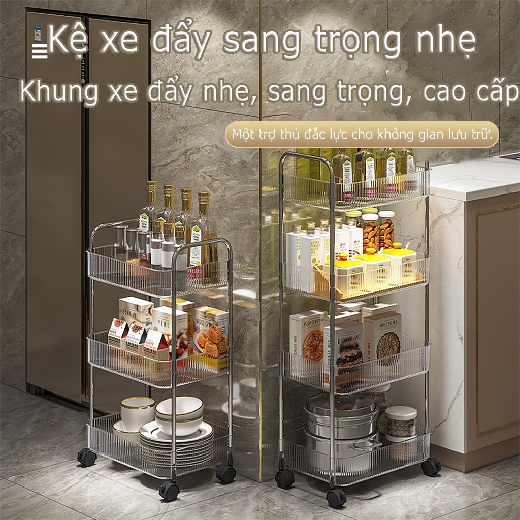 LT Xe Đẩy Spa 2/3/4 Tầng Tiện Lợi Kệ Bỉm Sữa Đa Năng Có Bánh Xe