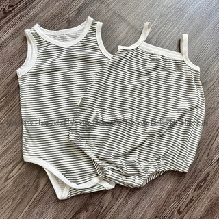 Body chip kẻ chất liệu cotton oganic chuẩn Hàn dáng basic cho bé trai và bé gái