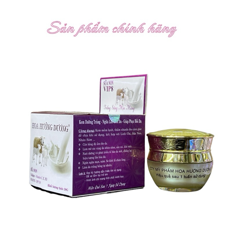 Kem Hoa Hướng Dương trắng da ngừa lão hóa da giúp phục hồi da 20gram