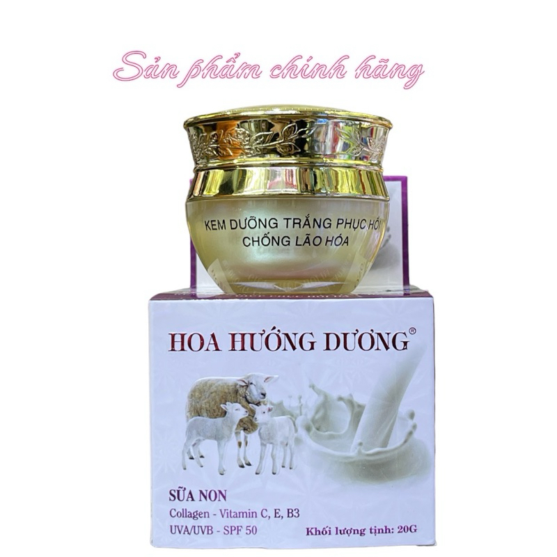 Kem Hoa Hướng Dương trắng da ngừa lão hóa da giúp phục hồi da 20gram