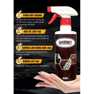 Tẩy rỉ sét tẩy đa năng SHIMO làm mới các bề mặt kim loại dung tích 500ml