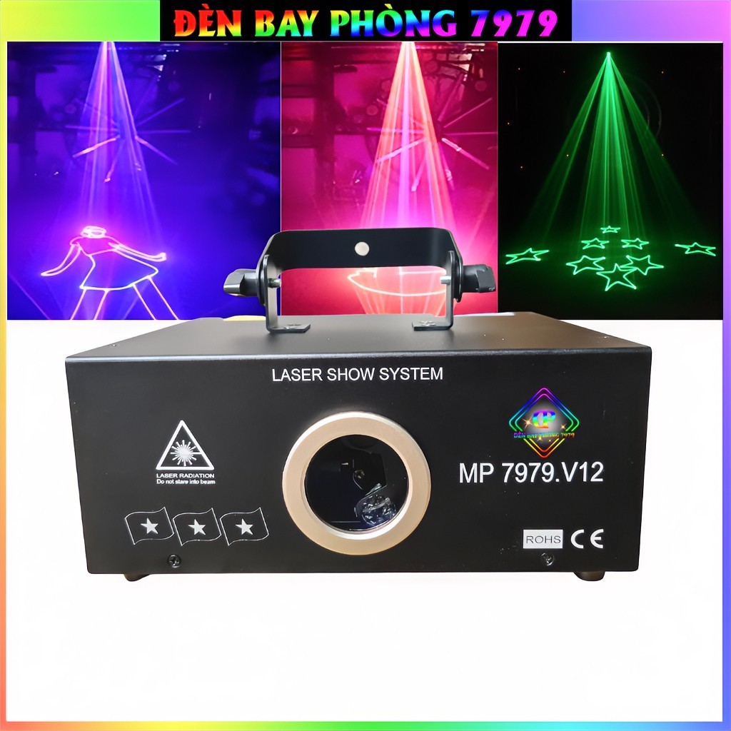 Đèn Laser MP 7979.V12 Cao Cấp Cảm Biến Nhạc Chiếu 3D Với Hơn 2000 Hiệu ...
