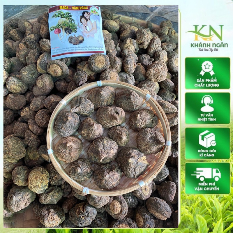 Sâm Maca Peru đen hữu cơ tăng cường sức khoẻ  (Khô,Thơm,Sạch)500gr