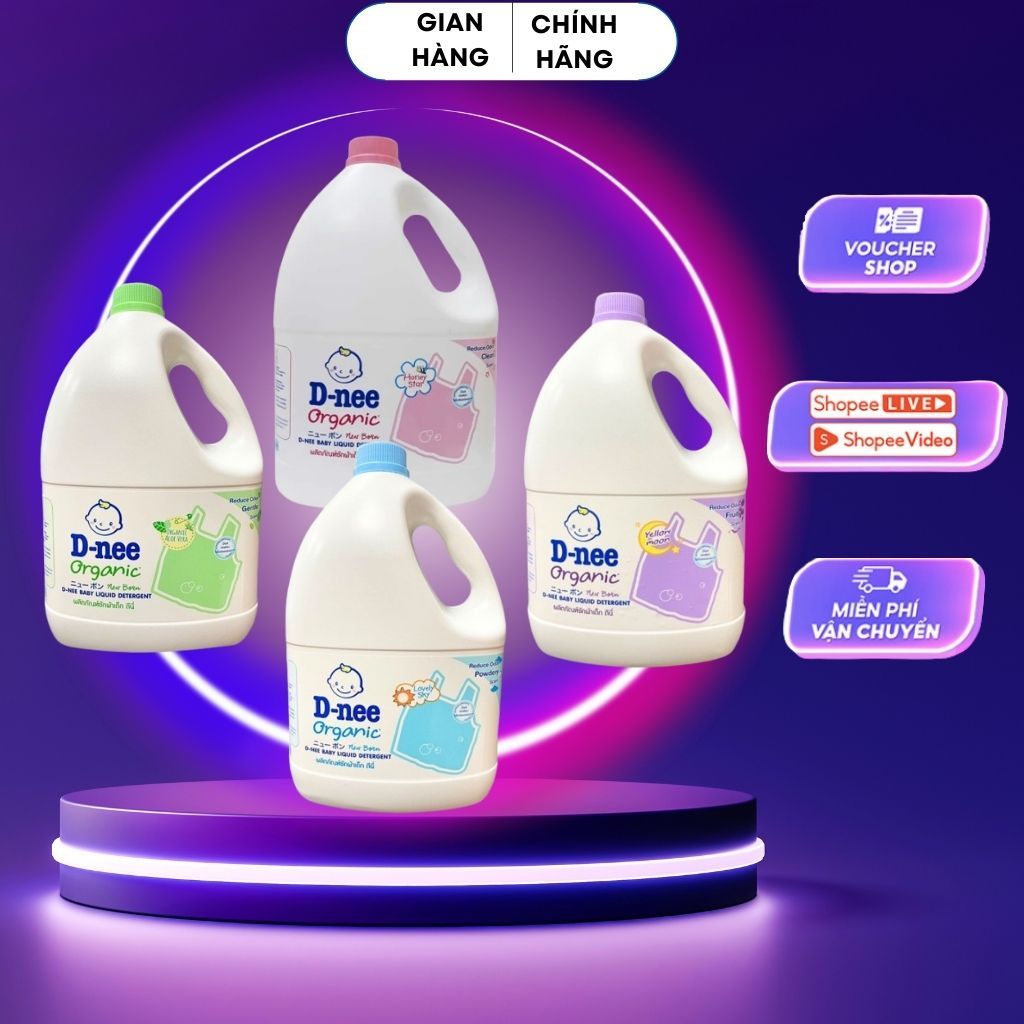 (CHUẨN THÁI) Nước Giặt Dnee 3000ml/550ml Thơm Dịu An Toàn Cho Bé ...