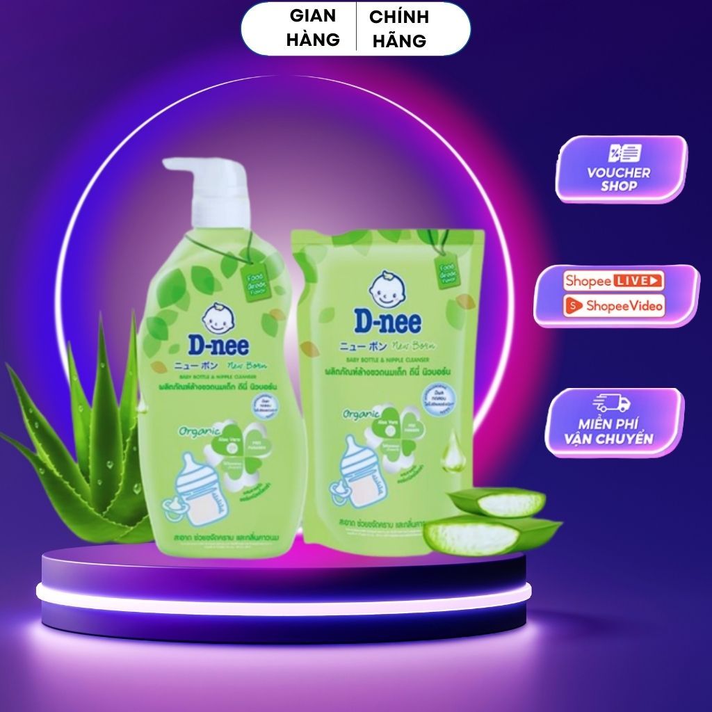 Nước rửa bình/ xúc bình sữa Dnee Thái Lan 600ml/ 550ml mẫu mới ...