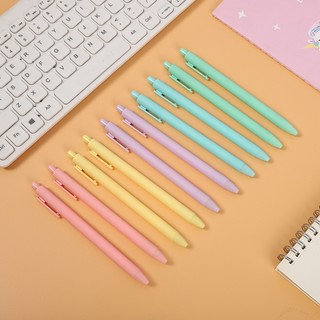 BUJO - Bút gel bấm vỏ pastel thay ruột được mực đen ngòi cỡ 0.5 - mã ST026 🌸Bút mực dễ thương, trang trí sổ, DIY