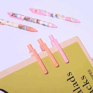 BUJO - Bút gel bấm vỏ hình CÔ BÉ CẬN thay ruột được mực đen ngòi cỡ 0.5 - mã ST034 🌸Bút mực dễ thương, trang trí sổ, DIY