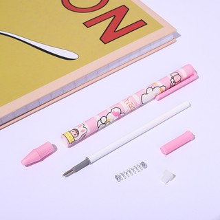 BUJO - Bút gel bấm vỏ hình CÔ BÉ CẬN thay ruột được mực đen ngòi cỡ 0.5 - mã ST034 🌸Bút mực dễ thương, trang trí sổ, DIY