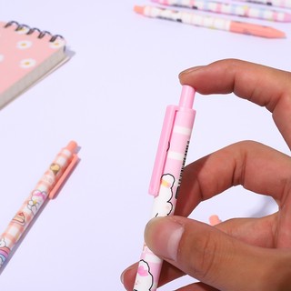 BUJO - Bút gel bấm vỏ hình CÔ BÉ CẬN thay ruột được mực đen ngòi cỡ 0.5 - mã ST034 🌸Bút mực dễ thương, trang trí sổ, DIY