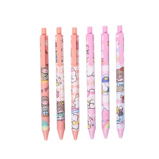 BUJO - Bút gel bấm vỏ hình CÔ BÉ CẬN thay ruột được mực đen ngòi cỡ 0.5 - mã ST034 🌸Bút mực dễ thương, trang trí sổ, DIY