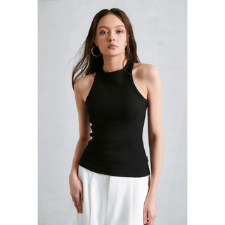 THEKIM Áo ba lỗ thun gân cổ tròn thêu logo chìm , Áo tanktop bo viền sát nách T250