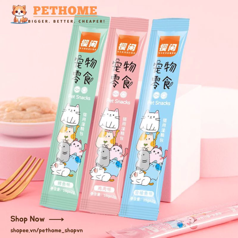 Mèo ăn súp thưởng ngon miệng