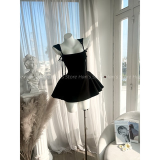 [HAN’S STORE ]( SẴN ĐEN ) VÁY 2 DÂY BẢN TÙNG BỒNG BỀNH CỰC XINH MÙA HÈ (ẢNH THẬT)