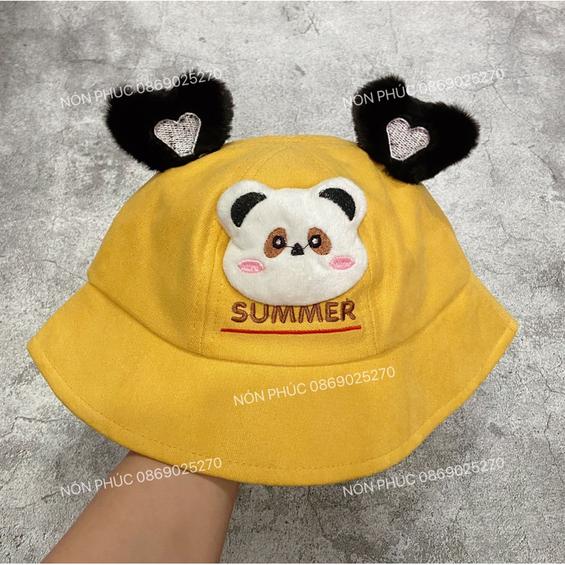 MŨ VÀNH TAI GẤU TRÚC CHO BÉ TRAI,GÁI 2-3TUỔI