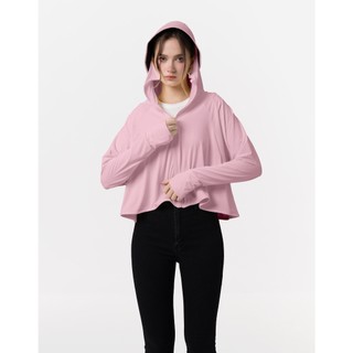 SWANLAKE | Áo Khoác Nữ Chống Nắng Tia UV Dáng Lửng Chất Thun Lạnh Mát Mũ Rộng Vành Freesize A90019