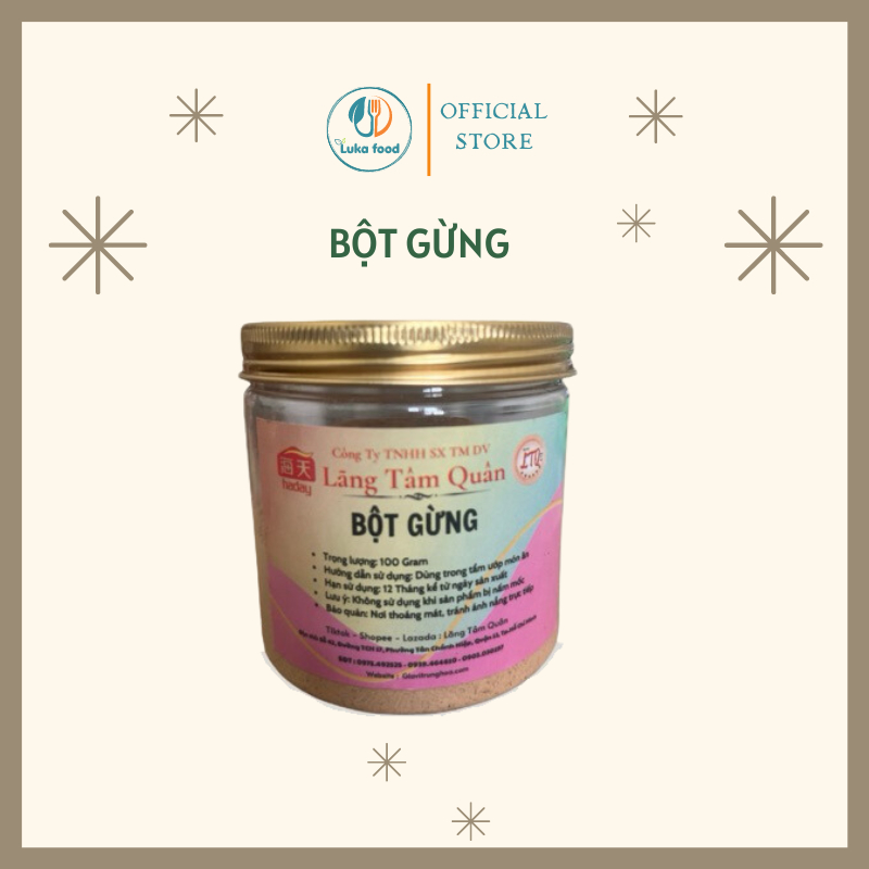 Bột Gia Vị Nguyên Chất Hũ 100g (Tỏi/ Ớt/ Gừng/ Sa Cương/ Màu Điều) - Gia Vị Ướp Đồ Nướng, Nấu Ăn Tiện Lợi LUKA FOOD